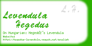 levendula hegedus business card